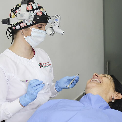 Periodontal diagnosis performed by a periodontist in Armenia.